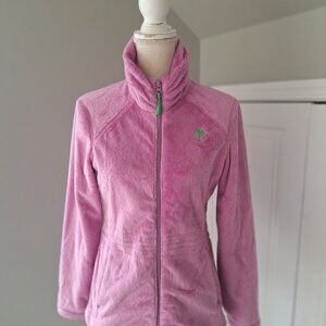 Lilly Pulitzer Pink Fuzzy Jacket Full Zipper Size Small